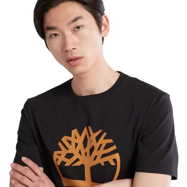 Timberland - Ανδρικό T-shirt Mε Λογότυπο Timberland River Tree TB0A2C6S-P56 Μαύρο TB0A2C6SP56