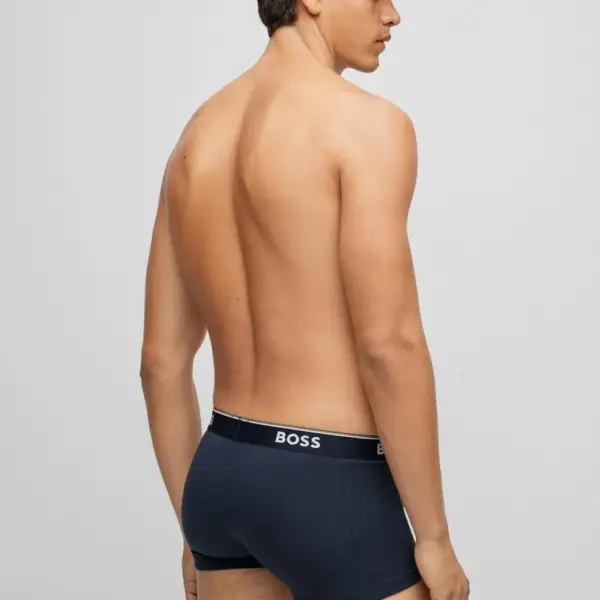 Hugo Boss - Ανδρικά Μποξεράκια Power Bodywear 3Pack 50475274-480 Μπλε Σκούρο 50475274-480