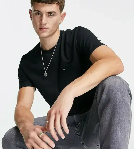 Lee - Ανδρικό T-shirt Pocket Tee L63JFQ01 Μαύρο