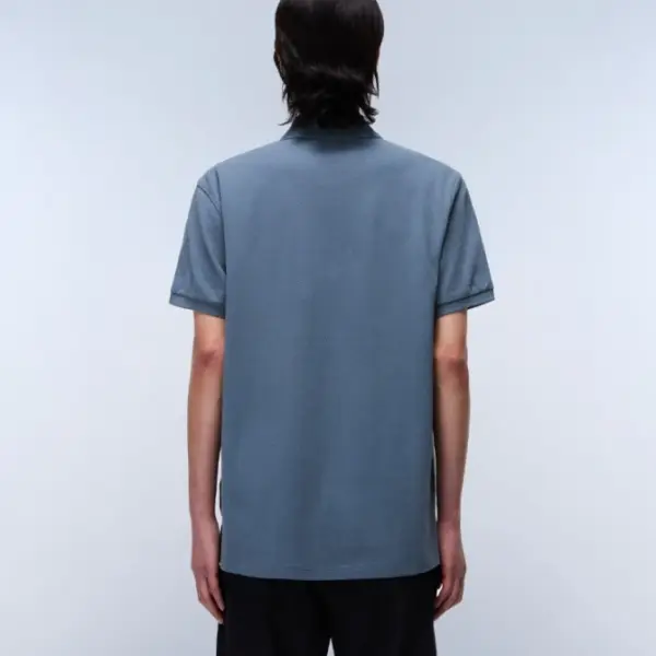 Napapijri - Ανδρική Μπλούζα Κοντομάνικη Polo Pique E-Clanis SS NP0A4ID3-G1Y Μπλε Ραφ NP0A4ID3-G1Y