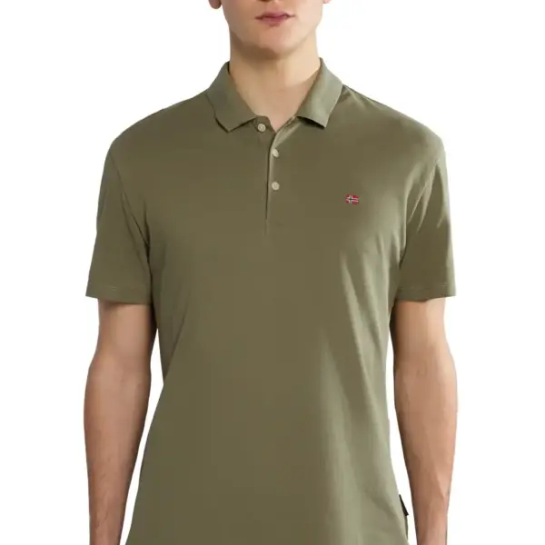 Napapijri - Ανδρικό T-shirt Polo Ealis SS Regular Fit NP0A4H8B-GAE Πράσινο