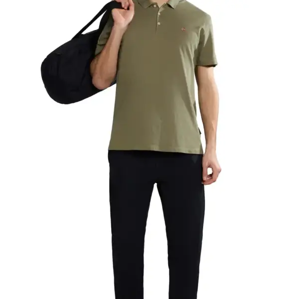 Napapijri - Ανδρικό T-shirt Polo Ealis SS Regular Fit NP0A4H8B-GAE Πράσινο NP0A4H8B-GAE