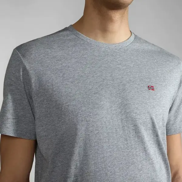 Napapijri - Ανδρικό T-shirt Salis Ss Sum Regular Fit NP0A4H8D-160 Γκρι NP0A4H8D160