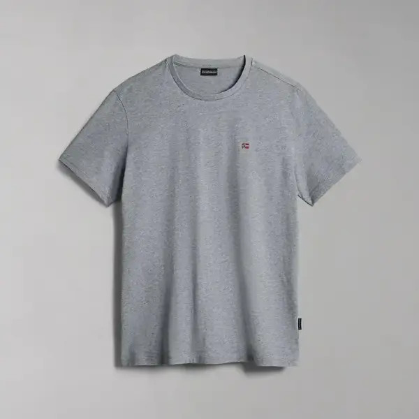 Napapijri - Ανδρικό T-shirt Salis Ss Sum Regular Fit NP0A4H8D-160 Γκρι NP0A4H8D160