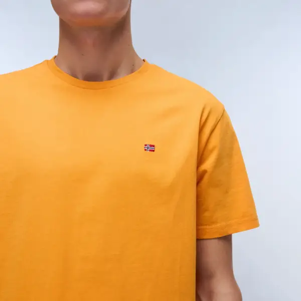 Napapijri - Ανδρικό T-shirt Salis Ss Sum Regular Fit NP0A4H8D-A70 Πορτοκαλί NP0A4H8DA70