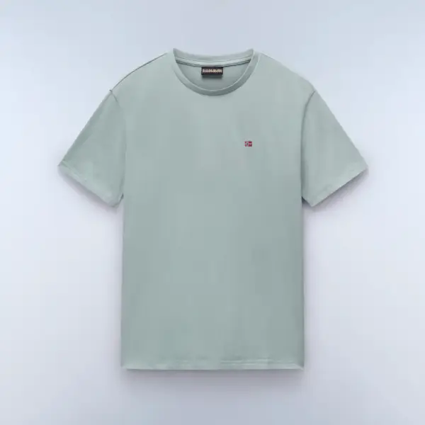 Napapijri - Ανδρικό T-shirt Salis Ss Sum Regular Fit NP0A4H8D-G1X Πράσινο NP0A4H8DG1X