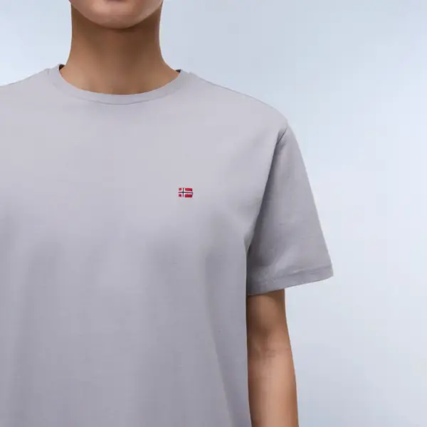 Napapijri - Ανδρικό T-shirt Salis Ss Sum Regular Fit NP0A4H8D-H62 Γκρι NP0A4H8DH62