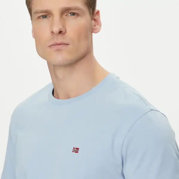 Napapijri - Ανδρικό T-shirt Salis Ss Sum Regular Fit NP0A4H8D-I83 Γαλάζιο NP0A4H8DI83