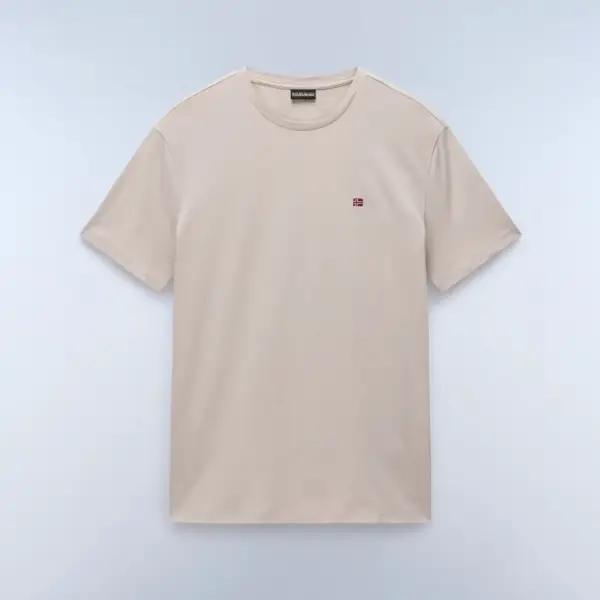 Napapijri - Ανδρικό T-shirt Salis Ss Sum Regular Fit NP0A4H8D-N1P Μπεζ NP0A4H8DN1P