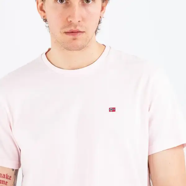 Napapijri - Ανδρικό T-shirt Salis Ss Sum Regular Fit NP0A4H8D-P85 Ροζ NP0A4H8DP86