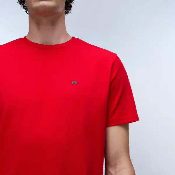 Napapijri - Ανδρικό T-shirt Salis Ss Sum Regular Fit NP0A4H8D-R06 Κόκκινο NP0A4H8DR06
