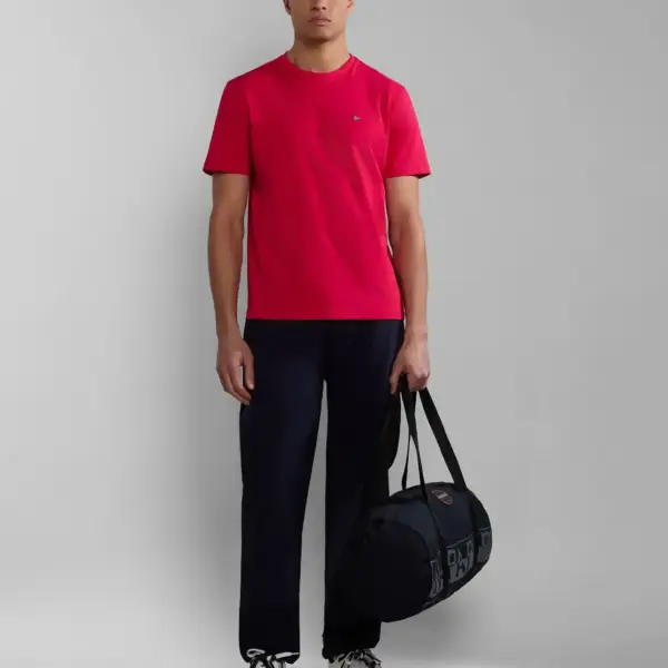 Napapijri - Ανδρικό T-shirt Salis Ss Sum Regular Fit NP0A4H8D-R25 Φούξια NP0A4H8DR25