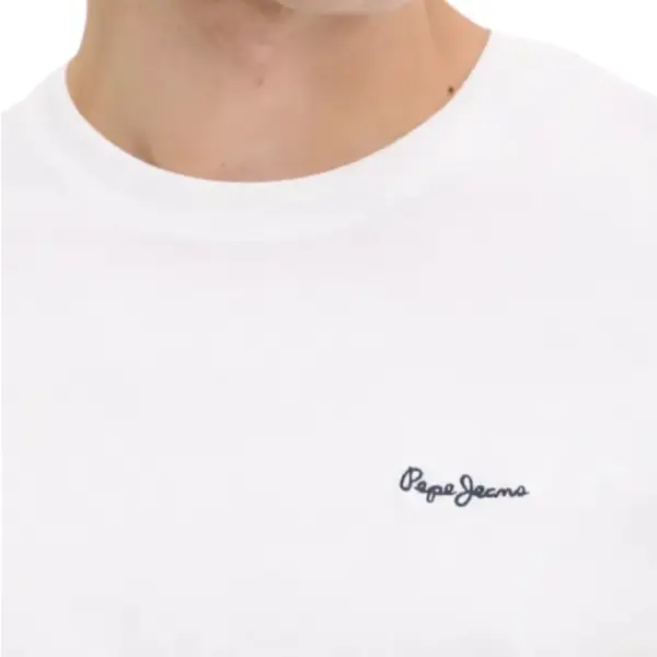 Pepe Jeans - Ανδρικό T-shirt Contrast Connor Regular Fit PM509933-800 Λευκό PM509933-800