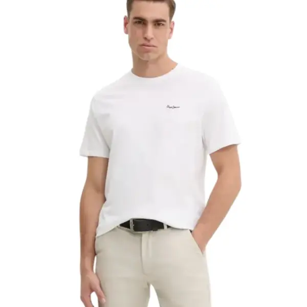Pepe Jeans - Ανδρικό T-shirt  Contrast Connor Regular Fit PM509933-800 Λευκό