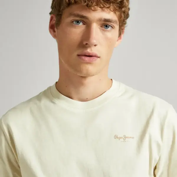 Pepe Jeans - Ανδρικό T-shirt London Regular Fit PM508664-803 Μπεζ