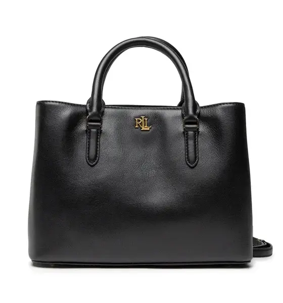 Ralph Lauren - Γυναικεία Δερμάτινη Τσάντα Χειρός/Ώμου Marcy 431876725004 Μαύρο