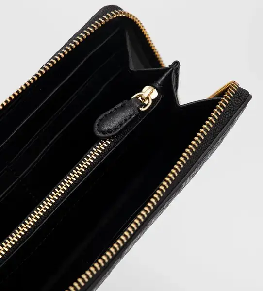 Ralph Lauren - Δερμάτινο Μεγάλο Πορτοφόλι Γυναικείο Zip Cont Wlt 432883655001 Μαύρο