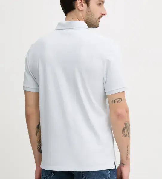 Calvin Klein - Ανδρική Μπλούζα Κοντομάνικη Polo Monogram Pique Plein Air Regular Fit LV040EM269-CIQ Γαλάζιο LV040EM269-CIQ
