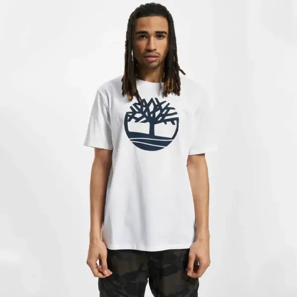 Timberland - Ανδρικό T-shirt Mε Λογότυπο Timberland River Tree TB0A2C6S-100 Λευκό