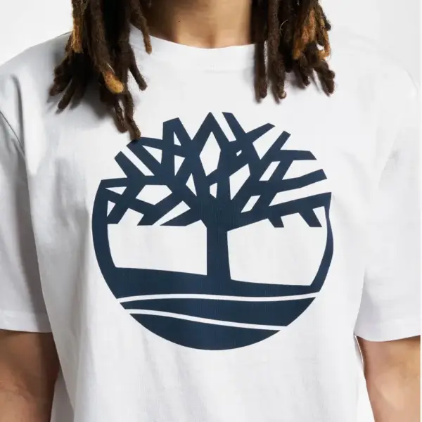 Timberland - Ανδρικό T-shirt Mε Λογότυπο Timberland River Tree TB0A2C6S-100 Λευκό