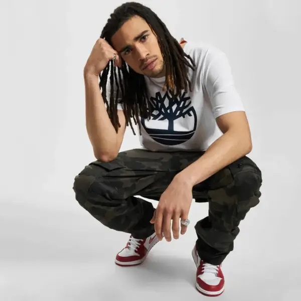 Timberland - Ανδρικό T-shirt Mε Λογότυπο Timberland River Tree TB0A2C6S-100 Λευκό