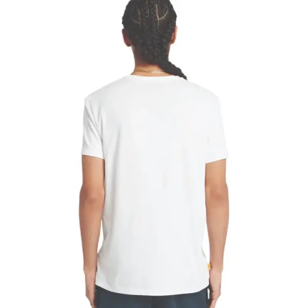 Timberland - Ανδρικό T-shirt με Λογότυπο Oyster River Logo Tee TB0A2BR3-100 Λευκό TB0A2BR3100