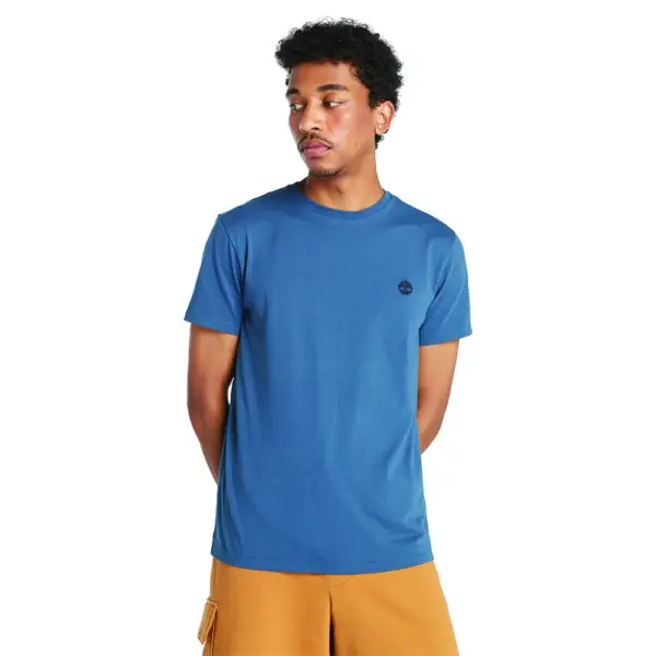 Timberland - Ανδρικό T-shirt με Λογότυπο Oyster River Logo Tee TB0A2BR3-288 Μπλε
