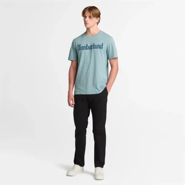 Timberland - Ανδρικό T-shirt με Λογότυπο TB0A2BRN-758 Γαλάζιο