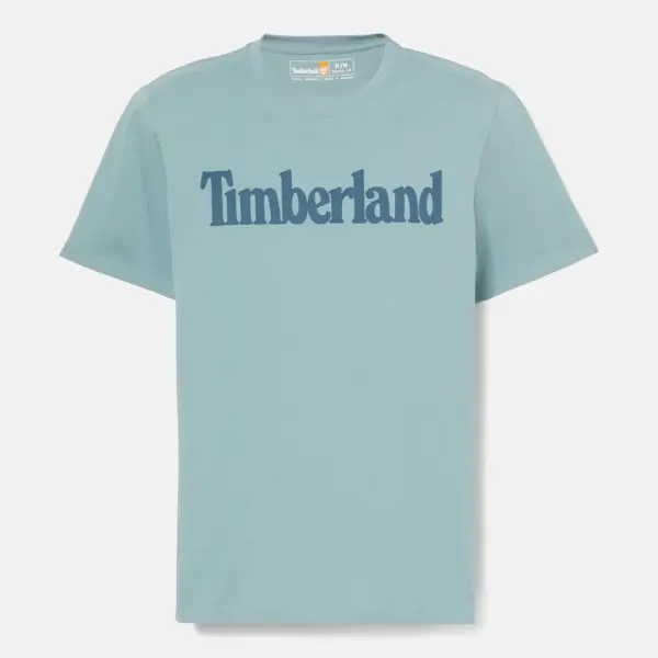 Timberland - Ανδρικό T-shirt με Λογότυπο TB0A2BRN-758 Γαλάζιο
