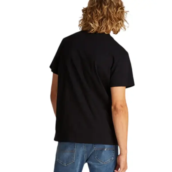 Tommy Hilfiger - Ανδρικό T-shirt Tjm Slim Linear Chest Ss Tee Ext DM0DM21188-BDS Μαύρο DM0DM21188-BDS