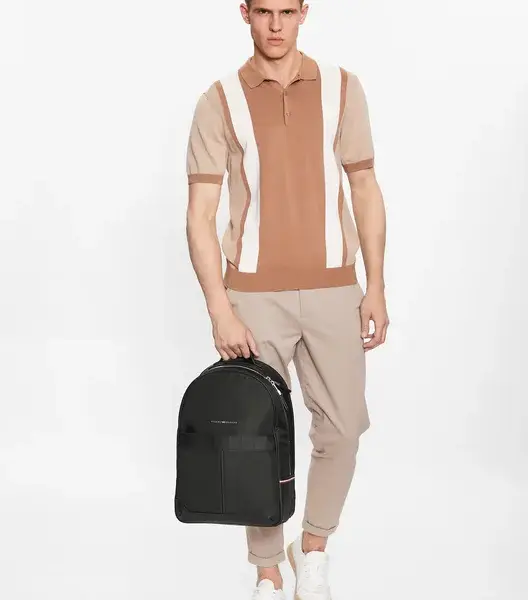 Tommy Hilfiger - Ανδρικό Σακίδιο Elevated Nylon Backpack AM0AM10939-BDS Μαύρο