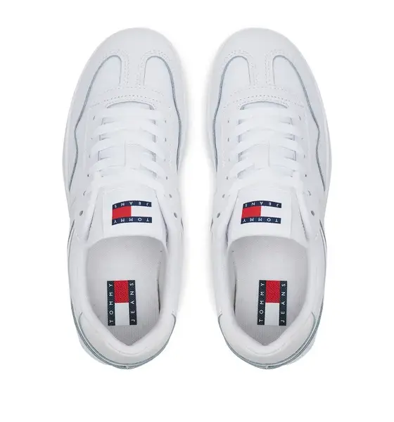 Tommy Hilfiger - Γυναικεία Δερμάτινα Sneakers The Greenwich EN0EN02794-YBS Λευκό