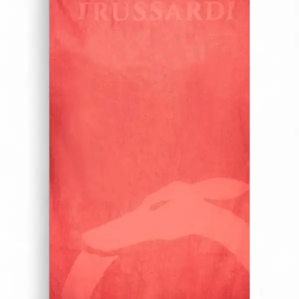 Trussardi Jeans - Πετσέτα Θαλάσσης Βαμβακερή σε Κόκκινο Χρώμα (88x170εκ.) TRU2MTW01-11RED
