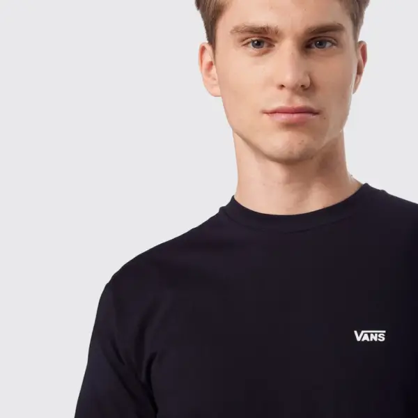 Vans - Ανδρικό T-shirt Κοντομάνικο Left Chest Logo Tee Regular fit VN0A3CZE-Y28 Μαύρο VN0A3CZE-Y28