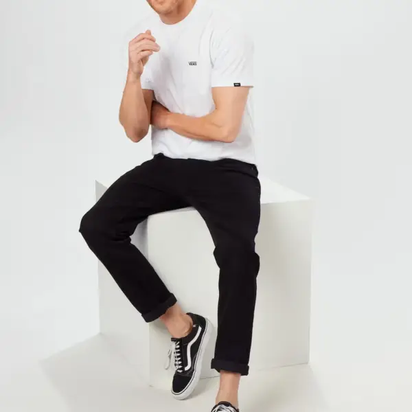 Vans - Ανδρικό T-shirt Κοντομάνικο Left Chest Logo Tee Regular fit VN0A3CZE-YB2 Λευκό VN0A3CZE-YB2