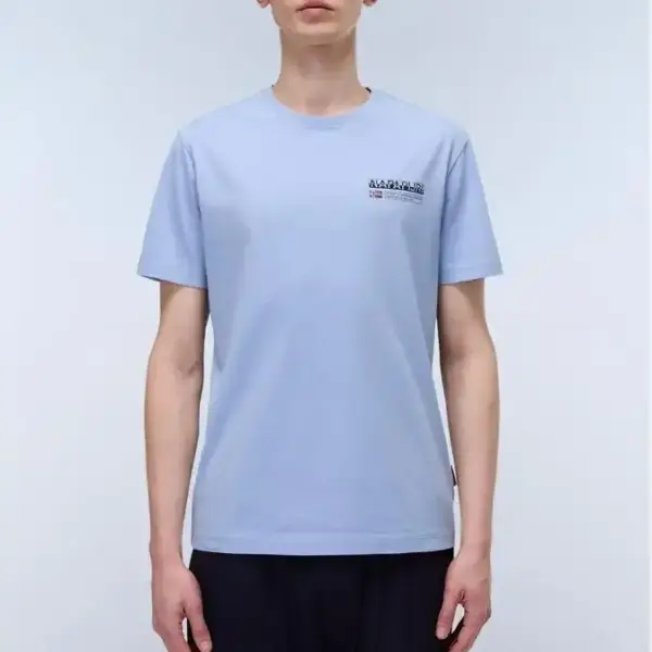 Napapijri - Ανδρικό T-shirt Kasba Regular Fit NP0A4HQQ-I83 Μπλε Ανοιχτό