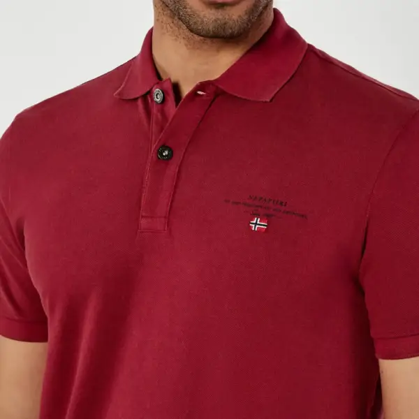 Napapijri - Elbas Ανδρική Μπλούζα Κοντομάνικη Polo NP0A4GDL-R1E Κόκκινο NP0A4GDL-R1E