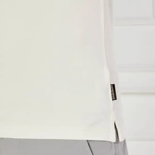 Napapijri - Ανδρική Μπλούζα Κοντομάνικη Polo Pique E-Clanis SS NP0A4ID3-N1A Εκρού NP0A4ID3-N1A