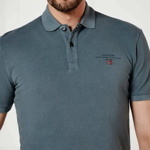Napapijri - Elbas Ανδρική Μπλούζα Κοντομάνικη Polo NP0A4GDL-G1Y Μπλε Ραφ NP0A4GDL-G1Y
