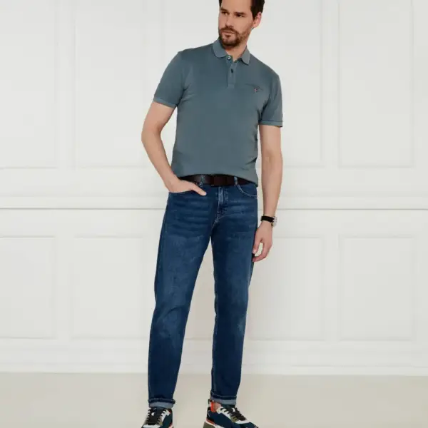 Napapijri - Elbas Ανδρική Μπλούζα Κοντομάνικη Polo NP0A4GDL-G1Y Μπλε Ραφ NP0A4GDL-G1Y