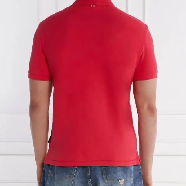 Napapijri - Elbas Ανδρική Μπλούζα Κοντομάνικη Polo NP0A4GDL-R25 Κόκκινο Βατόμουρου NP0A4GDL-R25