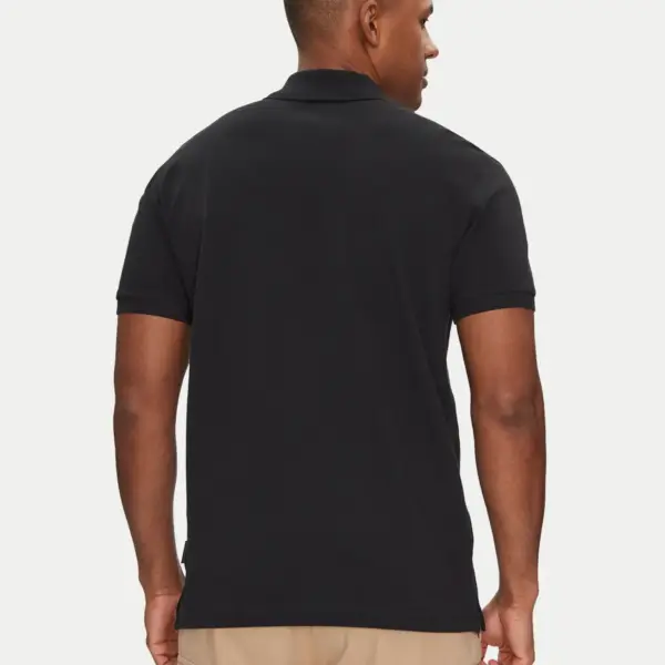 Napapijri - Ανδρική Μπλούζα Κοντομάνικη Polo Pique E-Clanis SS NP0A4ID3-941 Μαύρο NP0A4ID3-941