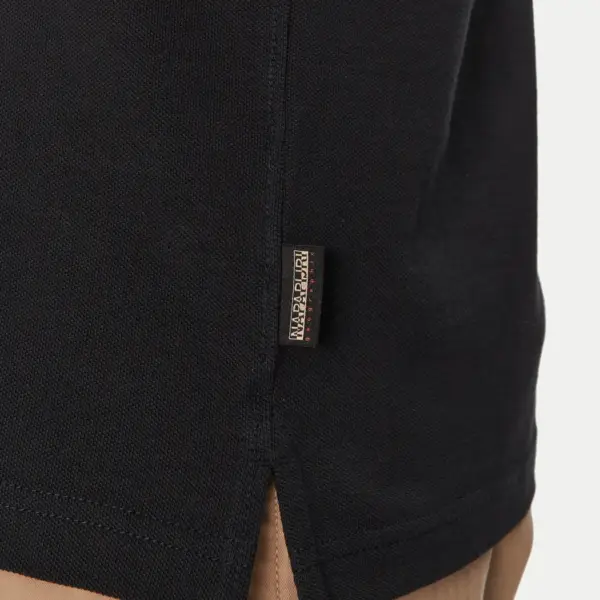 Napapijri - Ανδρική Μπλούζα Κοντομάνικη Polo Pique E-Clanis SS NP0A4ID3-941 Μαύρο NP0A4ID3-941