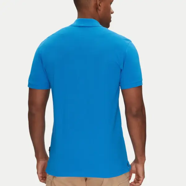 Napapijri - Ανδρική Μπλούζα Κοντομάνικη Polo Pique E-Clanis SS NP0A4ID3-B2W Μπλε Ανοιχτό NP0A4ID3-B2W