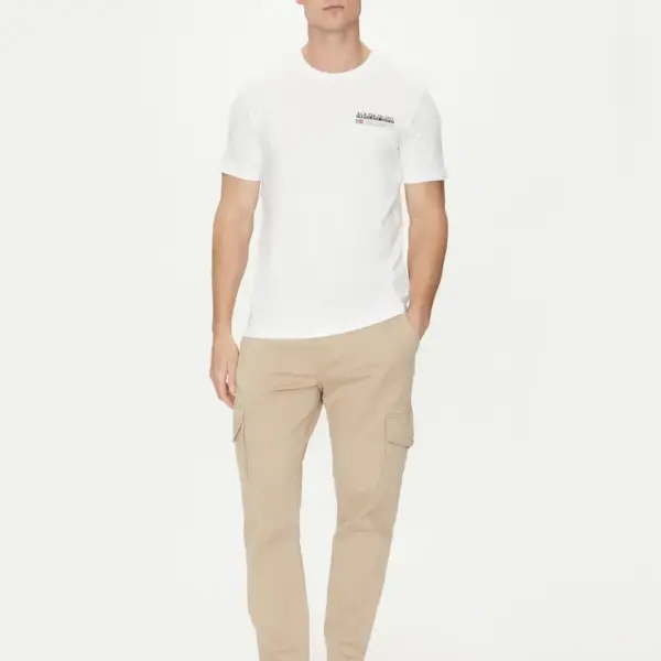 Napapijri - Ανδρικό T-shirt Kasba Regular Fit NP0A4HQQ-002 Λευκό NP0A4HQQ-002