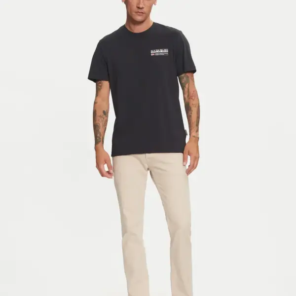 Napapijri - Ανδρικό T-shirt Kasba Regular Fit NP0A4HQQ-041 Μαύρο NP0A4HQQ-041