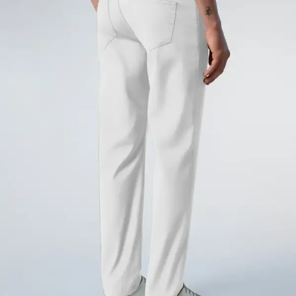 North Sails - Ανδρικό Παντελόνι Stretch dobby 5-pocket pants 673121-000-0101 Λευκό 673121-000-0101