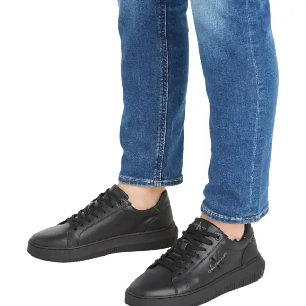 Calvin Klein - Cupsole Mono Lth Ανδρικά Chunky Sneakers YM0YM00681-0GT Μαύρο YM0YM00681-0GT