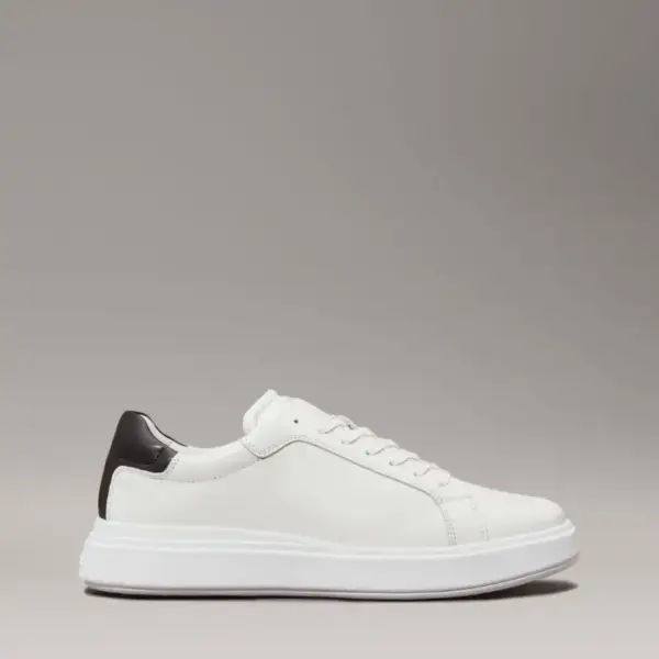 Calvin Klein - Ανδρικά Sneakers Low Top Lace Up Lth HM0HM01016-0K9 Λευκό