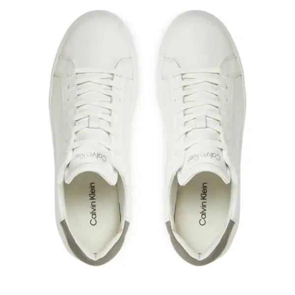 Calvin Klein - Ανδρικά Sneakers Low Top Lace Up Lth HM0HM01016-0LH Λευκό HM0HM01016-0LH